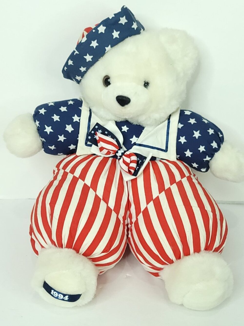 Dan Dee Liberty Bear Patriotic 1994 Red White Blue Plush Teddy Sailor America